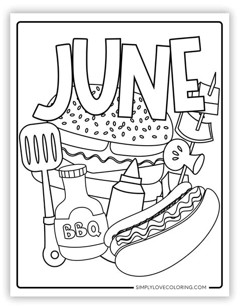 June Coloring Pages For Toddlers