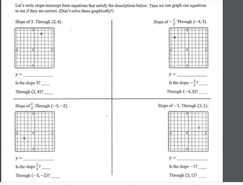 Image result for Intercept Form Equation Solving Sheet without Graph