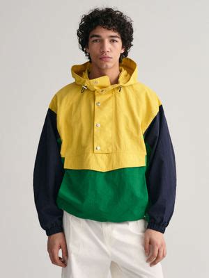 Buy GANT Men Multi-Color Colorblock Hooded Bomber Jacket Online
