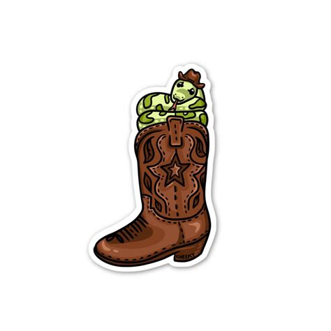Snake In Boot! Vinyl Sticker - Cheeky Art Studio