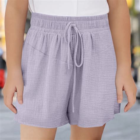 ATOGUTA 3-14 Years Girls Bermuda Shorts Kids Summer Elastic Waist Wide ...
