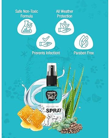 Buy Wagging Tails Daily Care Paw Spray- 100ml for Dirty, Dry, chapped ...