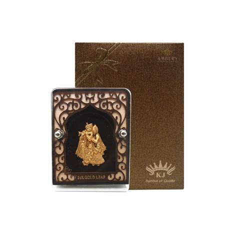 Buy quality Radhekrishna 24k Gold Foil Frame in Rajkot
