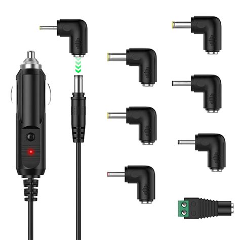 STHIRA® 3.3ft Cigarette Lighter with 8 Interchangeable Connectors 12V ...