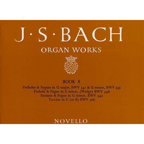 Organ Works Book 8 (of 20), Johann Sebastian Bach - Musikk-Miljø