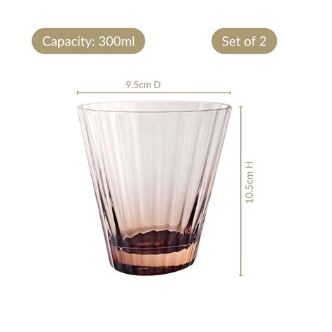 Helios Ombre Glass Tumbler Set Of 2 300ml Online - Premium Tumbler ...