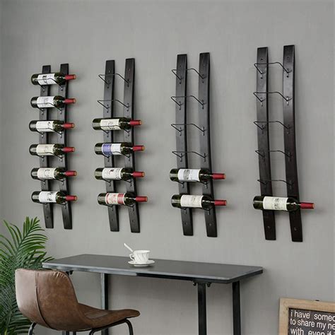 Wall Mounted Wine Rack Wooden, Rustic Barrel Stave Wine Rack, Wooden ...