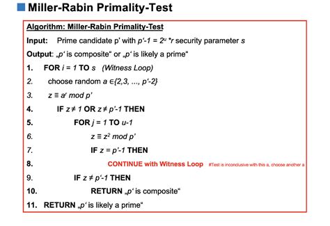 Rezultat imagine pentru Miller-Rabin Test for Primality