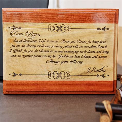 Personalized Thank You Letter To Dad Engraved In Wood - woodgeekstore