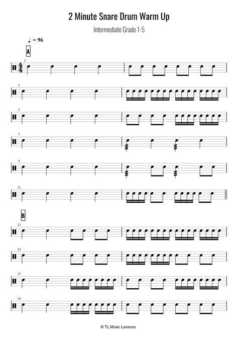 Drum practice routines – sheet 2 – grade 1 2 – Artofit