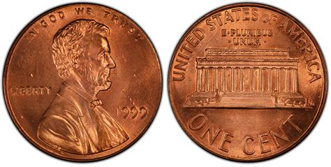 1999 1C Wide AM, RD (Regular Strike) Lincoln Cent (Modern) - PCGS CoinFacts