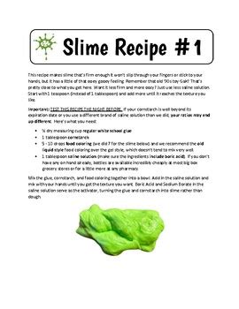 Image result for Slime Making Lesson Plan