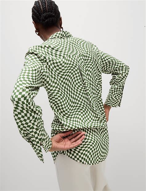 Buy Printed Collared Blouse at Marks & Spencer