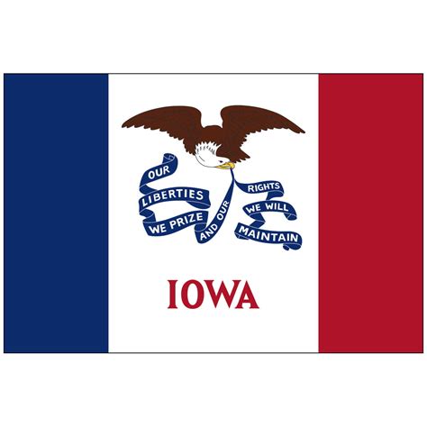 Iowa State Flag (Please call for larger sizes) - Red River Flags