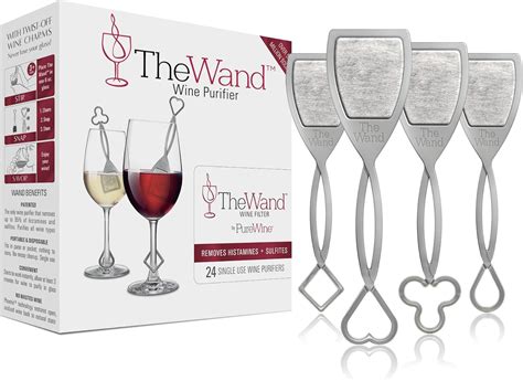 Amazon.com: PureWine Wine Wands Purifier, 24 Filters Histamines and Sulfites - May Reduce and ...