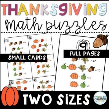 Image result for Thanksgiving Math Puzzles