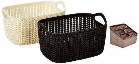 Kuber Industries Unbreakable Plastic 2 Pieces Multipurpose Medium Size ...