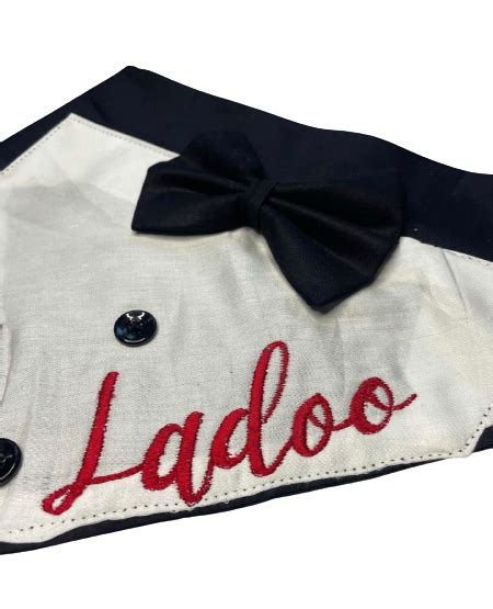 Pawgy Pets Personalised Tuxedo Bandana for Dogs & Cats