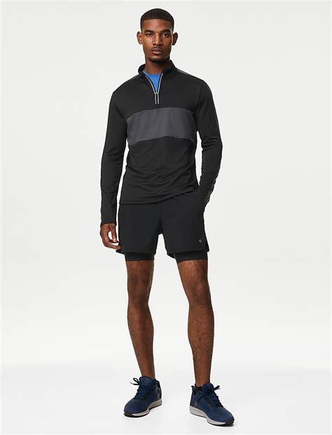 Buy Colour Block Half Zip Top at Marks & Spencer