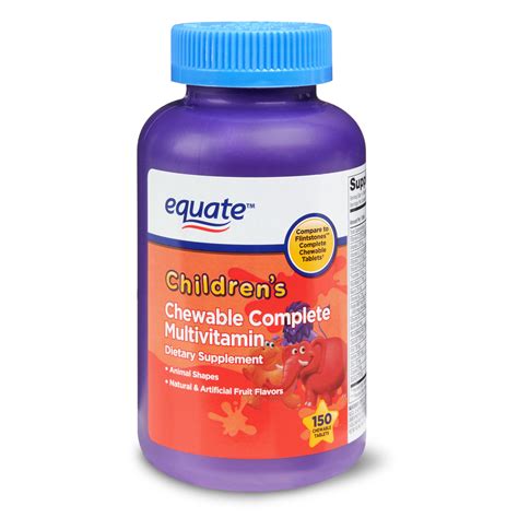 Equate Children's Chewable Complete Multivitamin Tablets, 150 Count ...