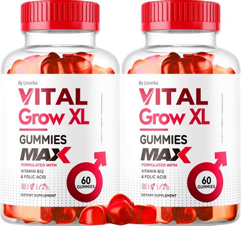 Amazon.com: (2 Pack) Vital Grow XL Male Gummies - Men's Performance ...