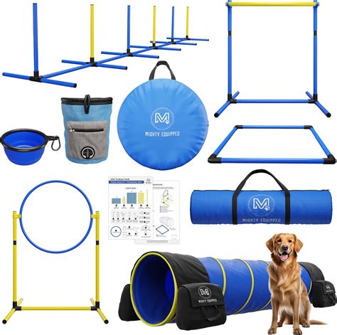MIGHTY EQUIPPED Dog Agility Equipment - Portable Dog Agility Course ...