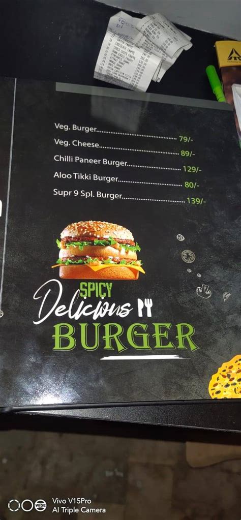 Menu at The super 9 cafe, Sumerpur