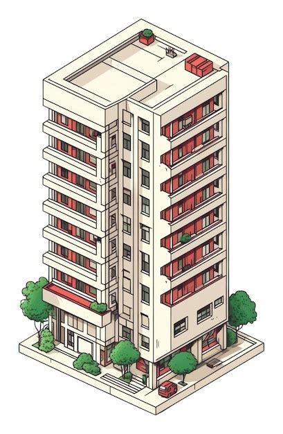 Png tall brick public housing architecture building city | Premium AI ...