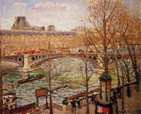 The Pont du Carrousel, Afternoon (1903) by Camille Pissarro – Artchive