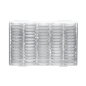 myaddiction 100Pcs Coin Capsules with Plastic Storage Organizer for ...