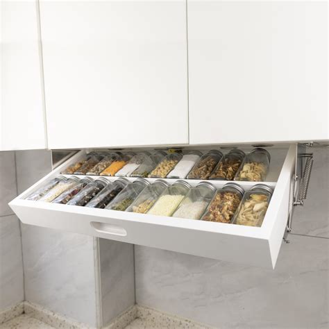 Amazon.com: AEXFOR Under Cabinet Spice Rack Organizer - Kitchen Storage ...