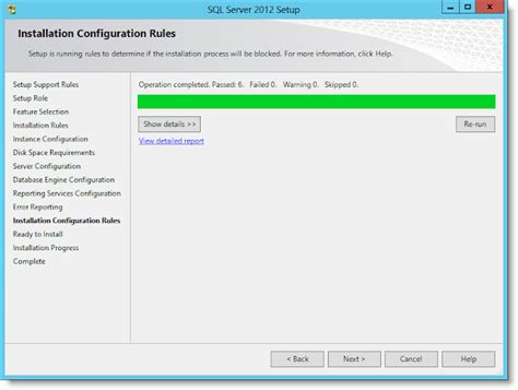 Configure SQL 2012 的图像结果