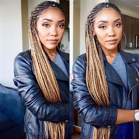 Brown And Blonde Box Braids