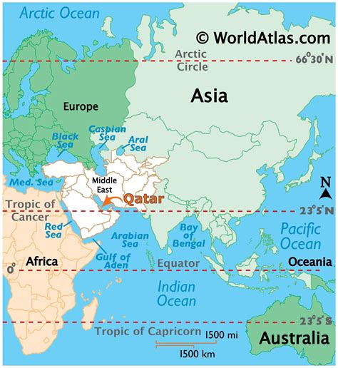 Qatar Map / Geography of Qatar / Map of Qatar - Worldatlas.com