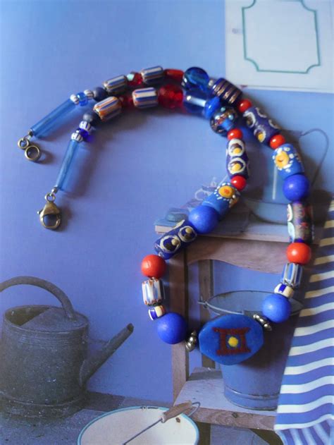 Buy African Beads Necklace // Glass Beads // Ethno Style // Krobo Glass ...