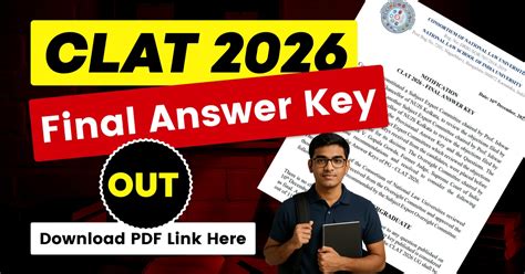 CLAT Final Answer Key 2026 Released – Direct PDF Download Link