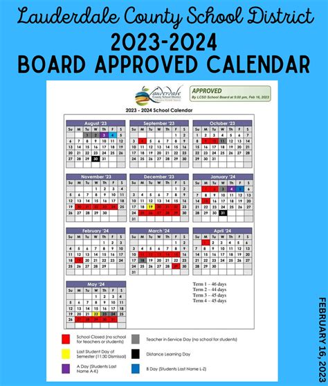 2023-2024 School Board Approved Academic Calendar | Clarkdale ...