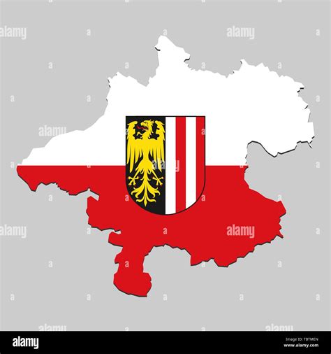 Map of Upper Austria is a state Austria with flag. Vector Illustration Stock Vector Image & Art ...