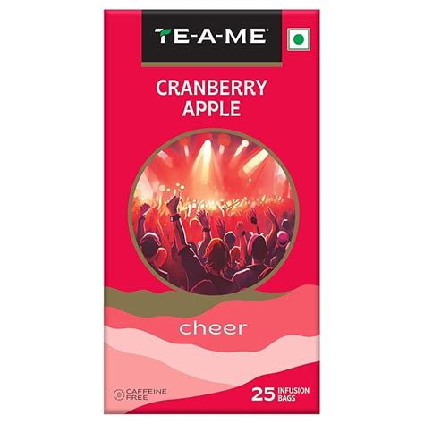 TE-A-ME Cranberry Apple Tea - 25 Tea Bags | Fruit Tea | Fruit Tea Bags ...
