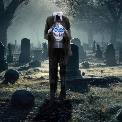 HauntedHillFarm Haunted Hill Farm 53-in. Ghostly Skeleton Holding India ...