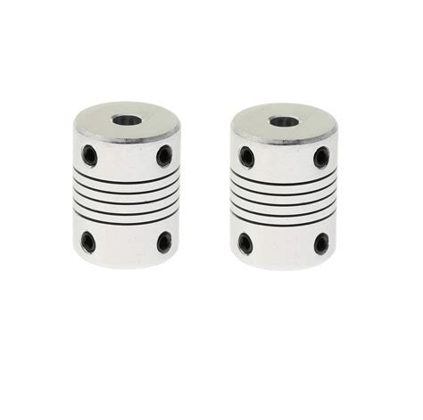 Robocraze Flexible Couplings 5mm to 5mm with Grub screws NEMA 17 Shaft ...