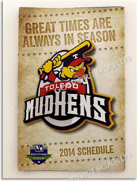 2014 Toledo Mud Hens Pocket Schedule - Go Sports Cards
