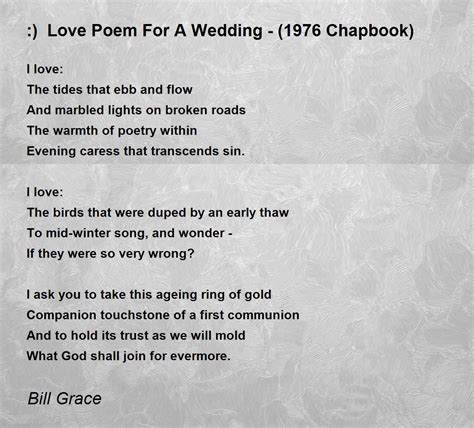 Love Poems For Weddings