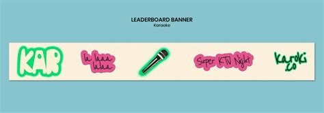 Karaoke leaderboard banner template design | Premium PSD