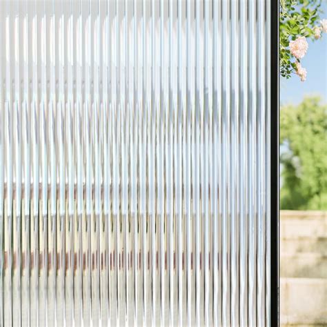 Buy WOOHome Reeded Glass Window Film, Window Privacy Film, Frosted ...