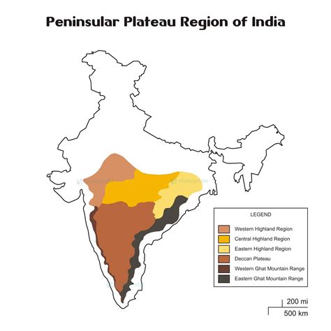 Deccan Plateau Physical Map