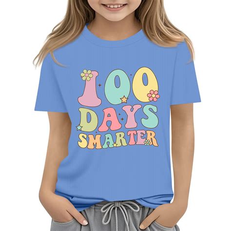 CCRFTGI 100th Day Of School Shirt Boys Size 9-10 100 Days Smarter T ...