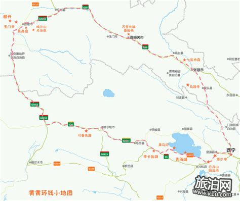 环青海湖自驾游路线图 青海甘肃旅游路线图2018_旅泊网