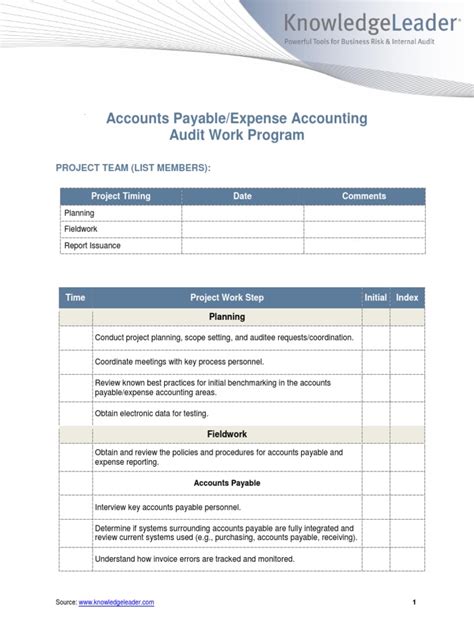 Image result for Accounts Payable Audit Program Sample