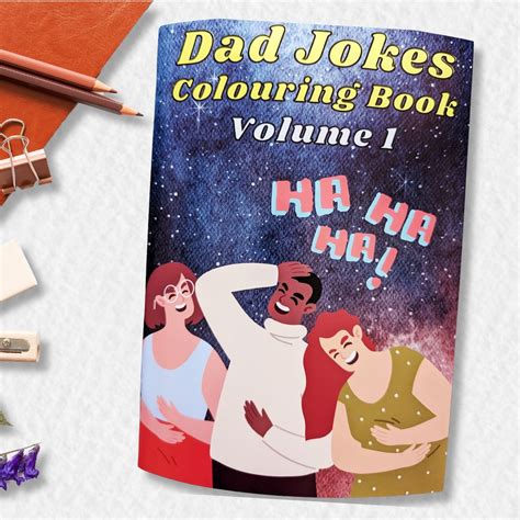 Dad Jokes Colouring Book, Adult Colouring Book, Funny Gift, Activity ...